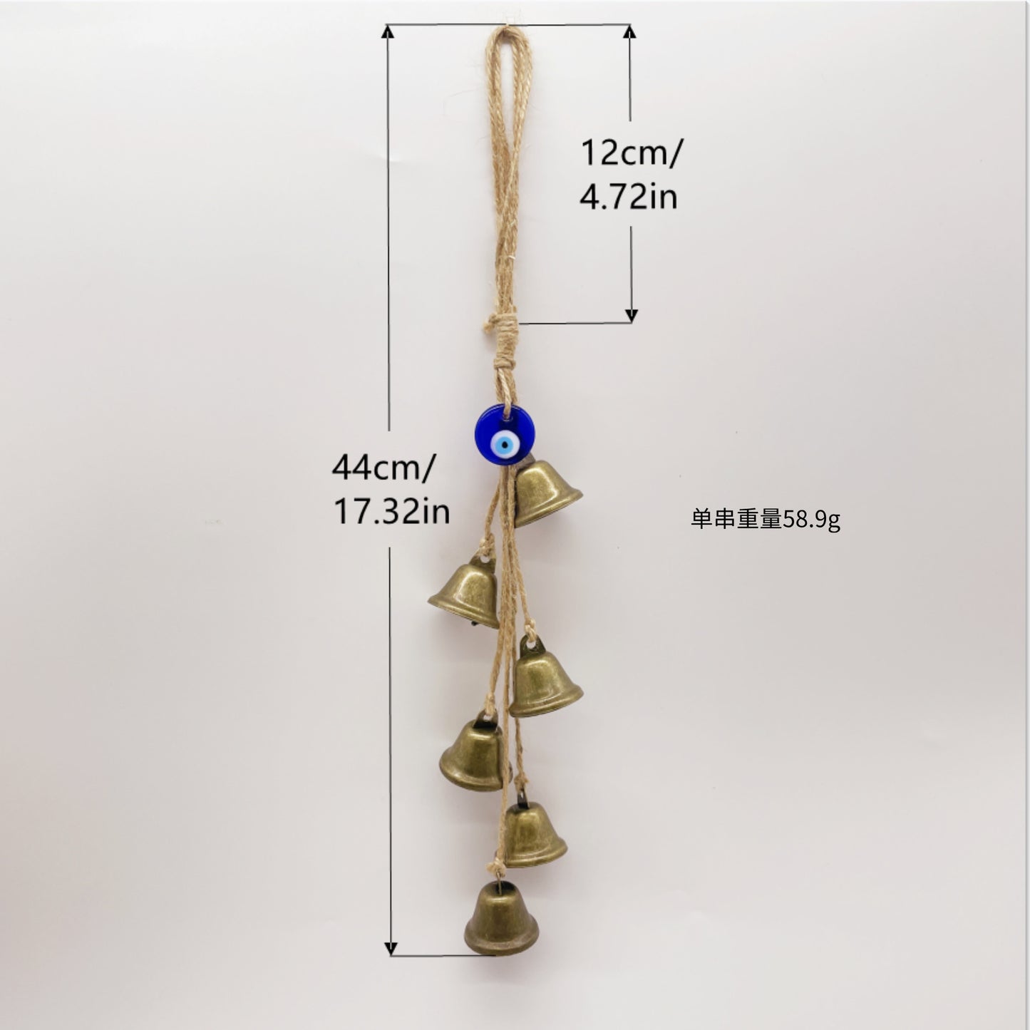 Witch Bell Door Handle Protection Pendant Good Luck Vine Wind Chime Outdoor Wind Chime Door Christmas Bell Hanging Decoration String