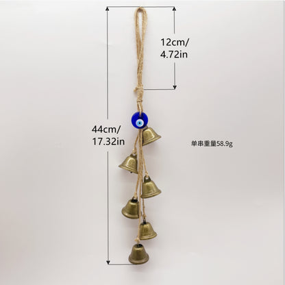 Witch Bell Door Handle Protection Pendant Good Luck Vine Wind Chime Outdoor Wind Chime Door Christmas Bell Hanging Decoration String