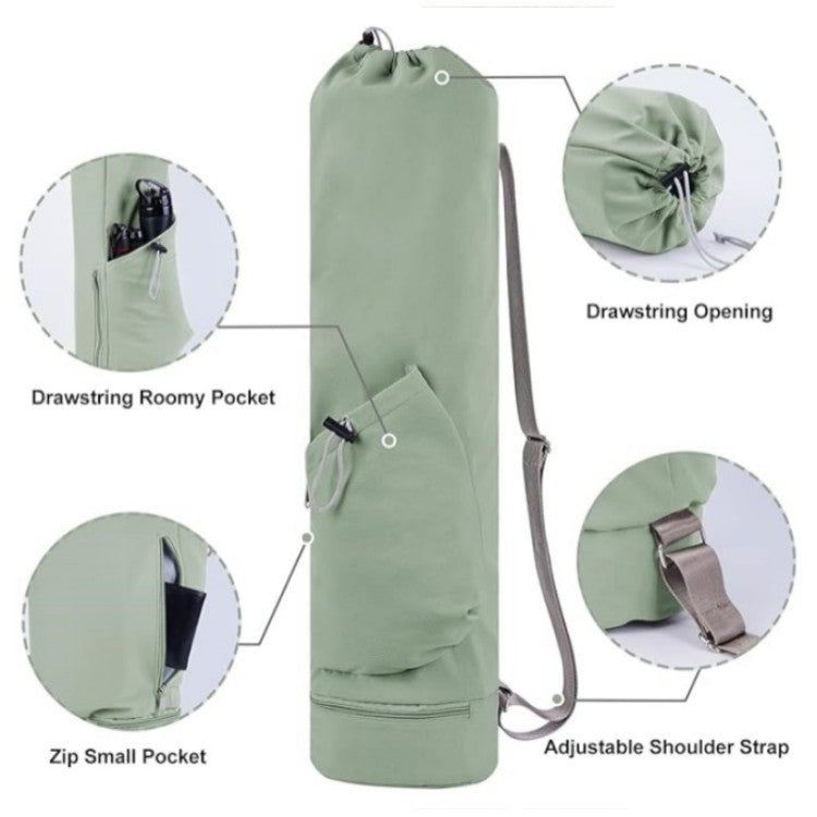 Yoga Mat Bag with Water Bottle Pocket & Wet Compartment