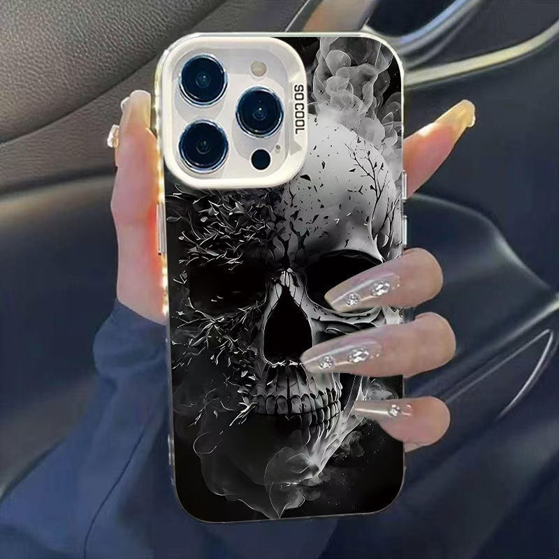 Shadow Relic Hard PC iPhone Case | Silver Shell Skull Design
