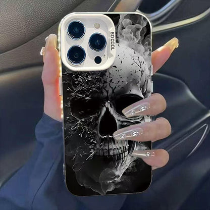 Shadow Relic Hard PC iPhone Case | Silver Shell Skull Design