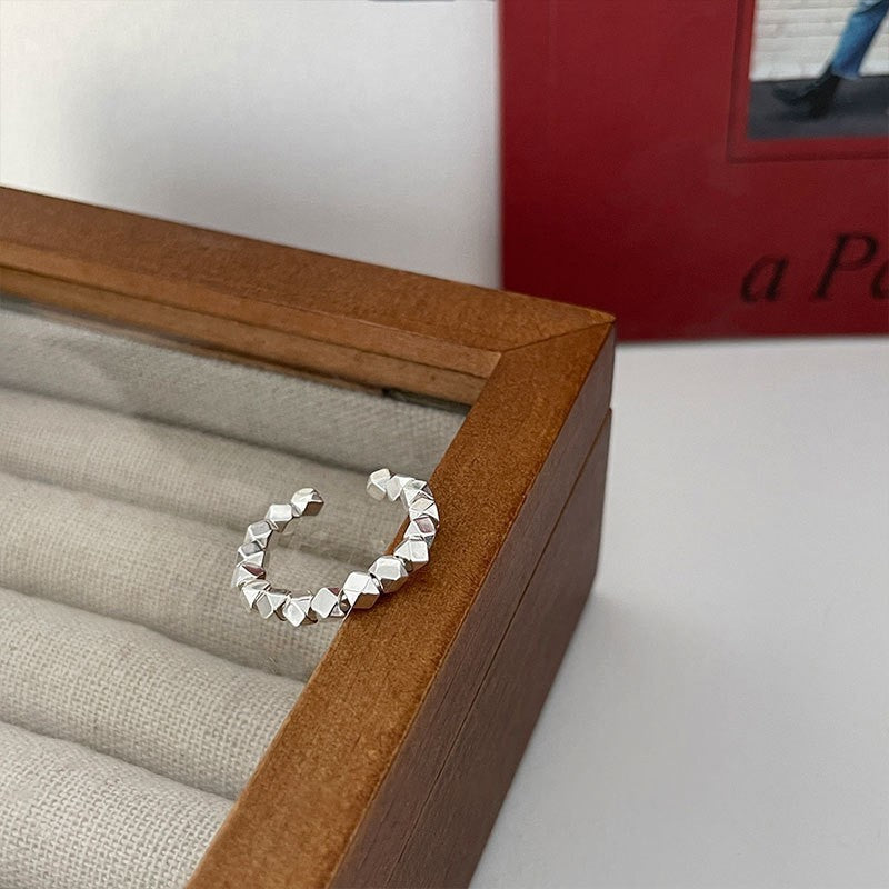 Geometric 925 Sterling Silver Adjustable Ring