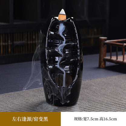Backflow Incense Burner — Kiln Glaze Ceramic