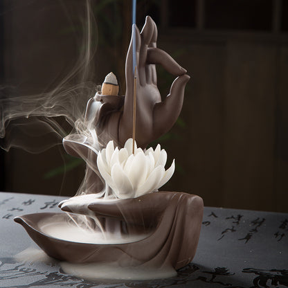 Backflow Incense Burner — Kiln Glaze Ceramic