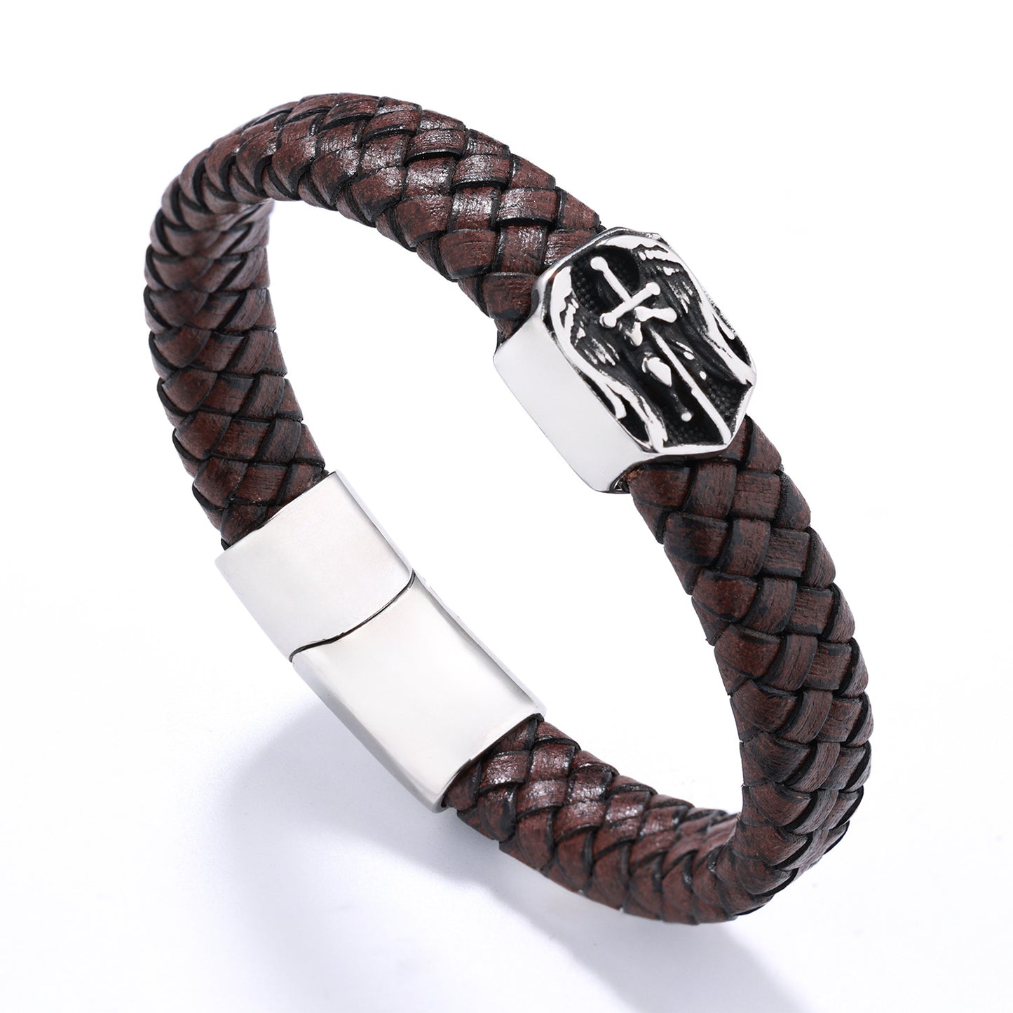 Stainless Steel Woven Holy Sword Archangel Bracelet