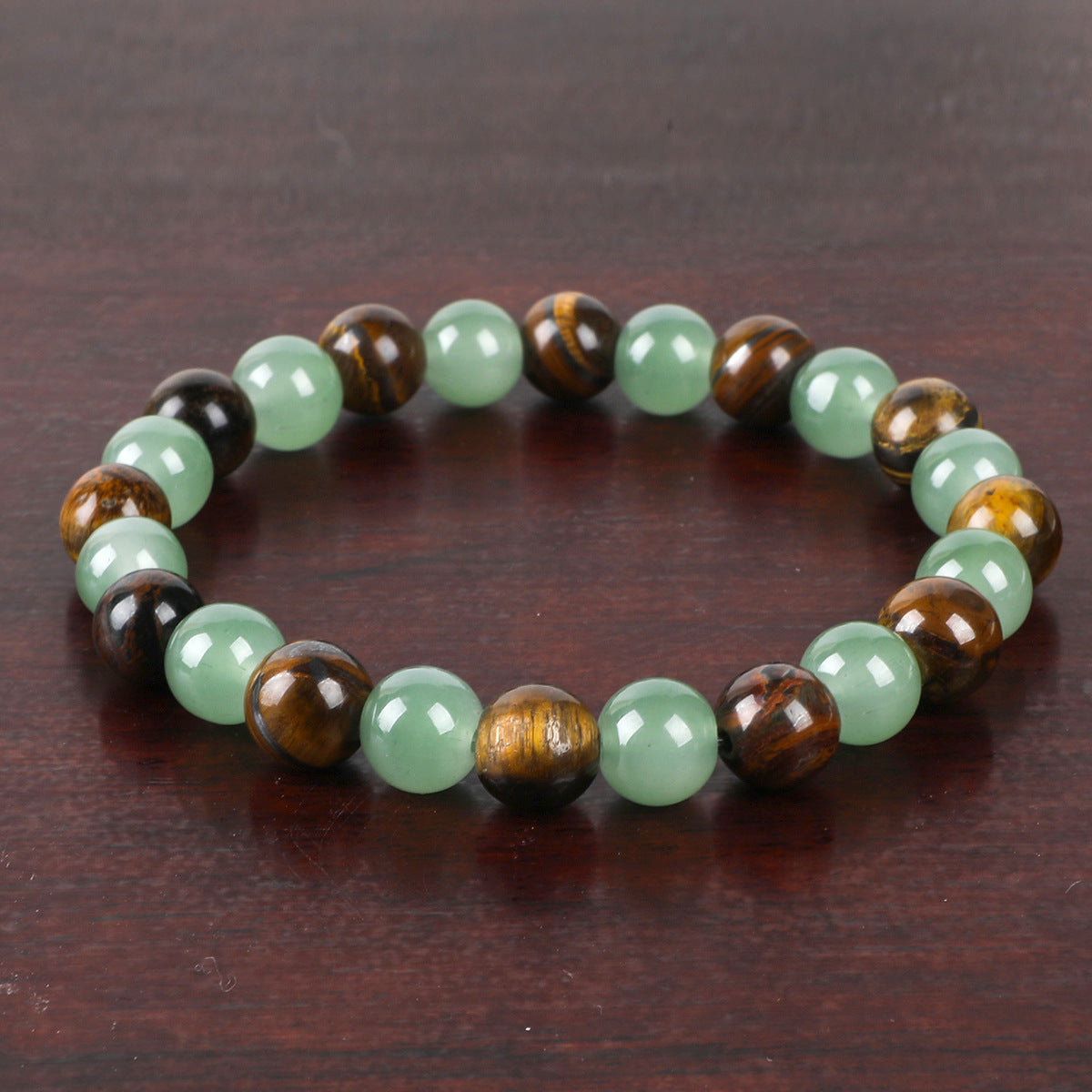 Tiger Eye Stone Beaded Bracelet Handmade Jewelry