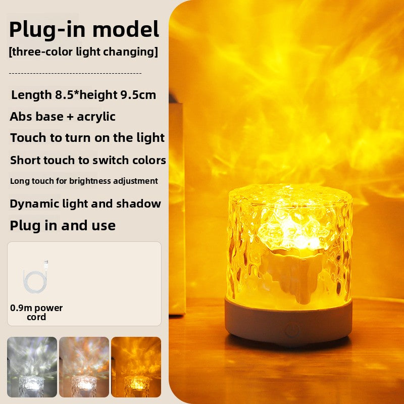 Water Ripple & Aurora Projection Night Light