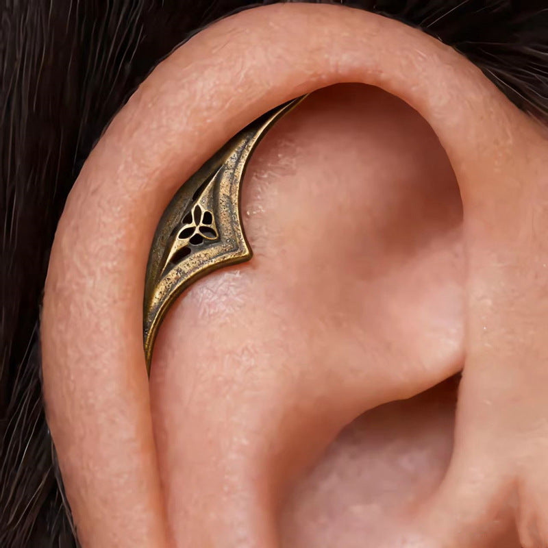 Spider Web & Crescent Moon Gothic Earrings