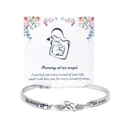 Angel Wings Footprint Charm Bracelet