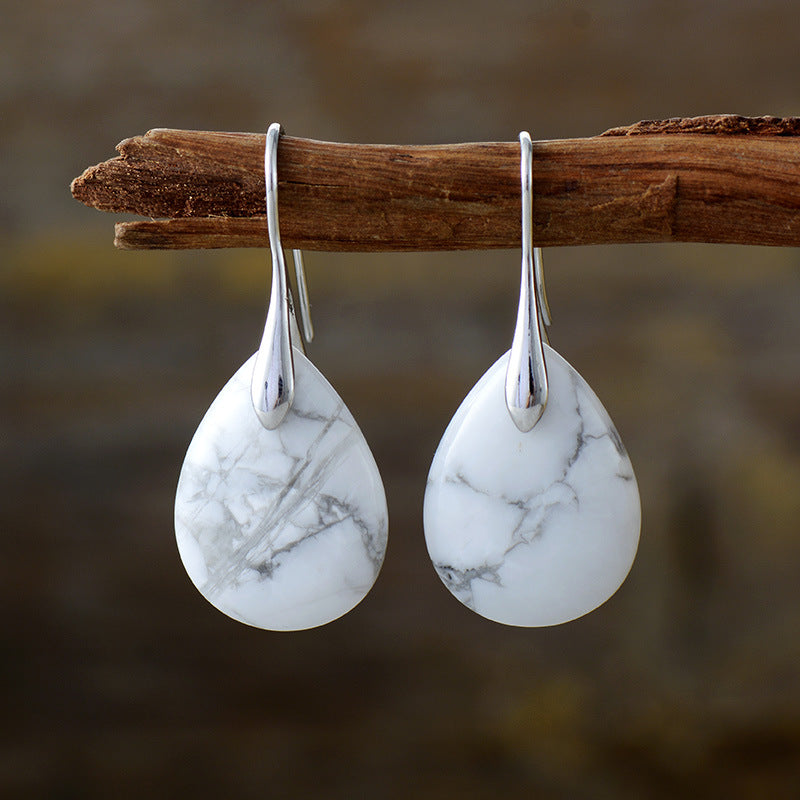 Crystal Teardrop Pendant Earrings