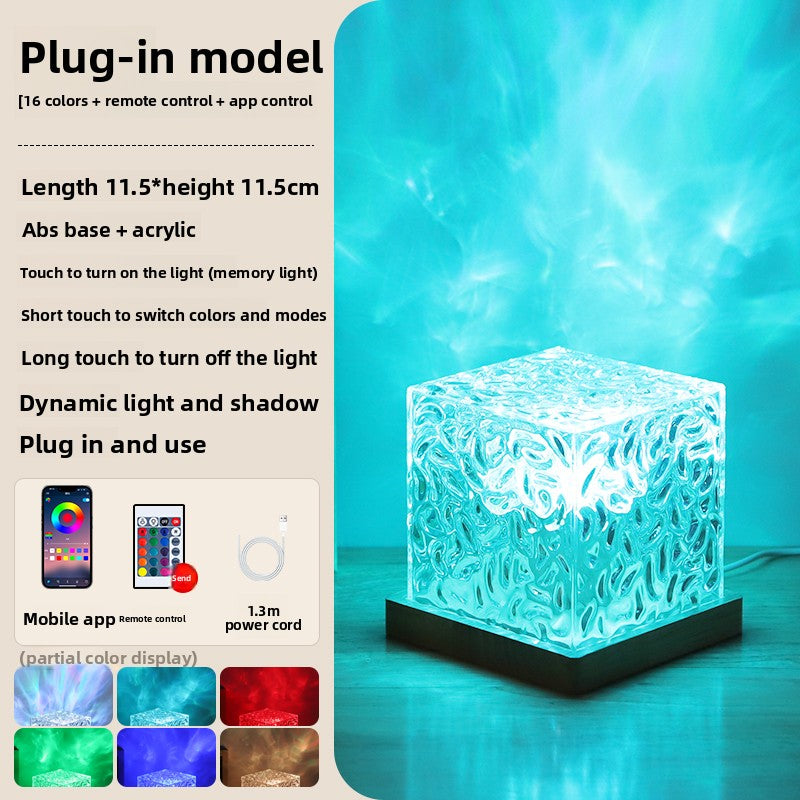 Water Ripple & Aurora Projection Night Light