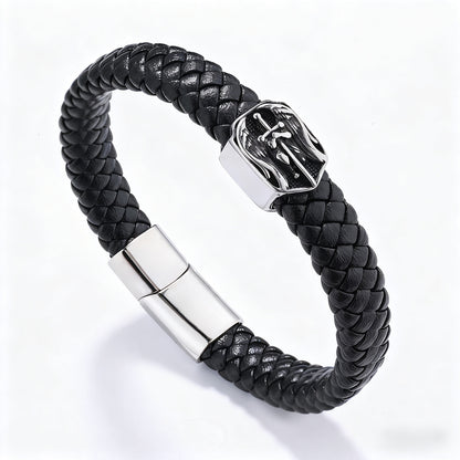 Stainless Steel Woven Holy Sword Archangel Bracelet