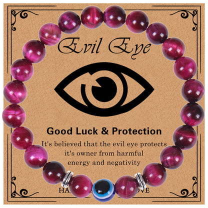 Evil Eye Tiger Eye Stone Bracelet