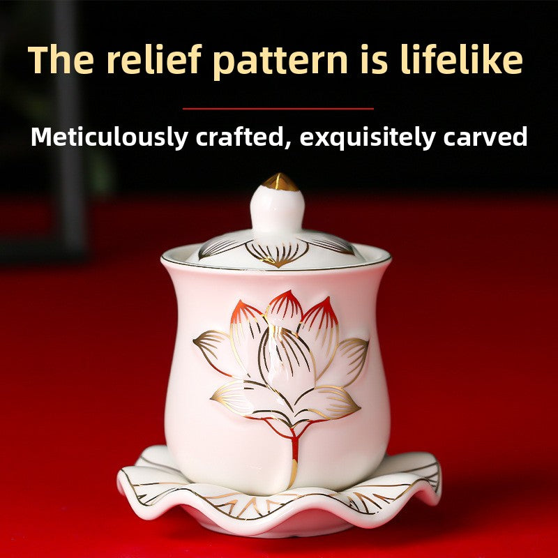 Ceramic Buddhist Altar Offering Cup