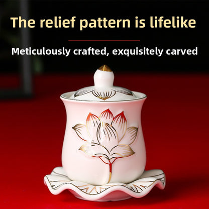 Ceramic Buddhist Altar Offering Cup