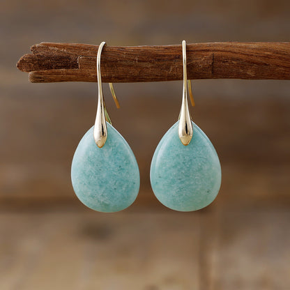 Crystal Teardrop Pendant Earrings