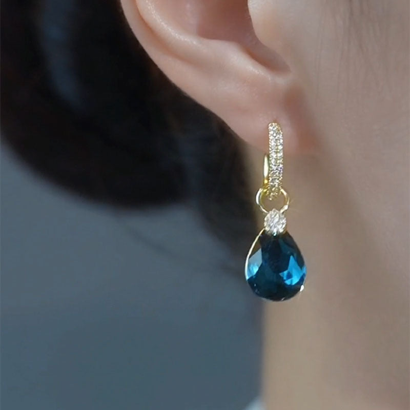 Crystal Water Drop Earrings