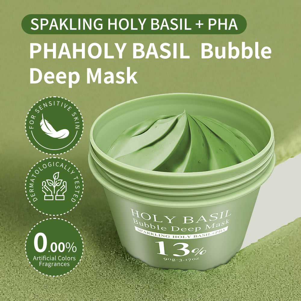 Holy Basil Sparkling Bubble Face Mask | Deep Cleanse | 90g