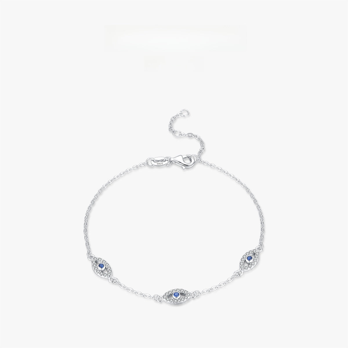 S925 Sterling Silver Evil Eye Bracelet
