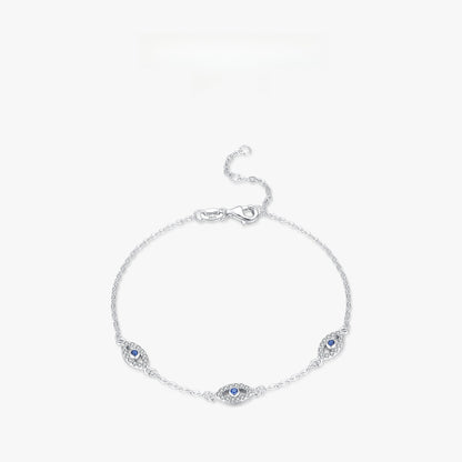 S925 Sterling Silver Evil Eye Bracelet