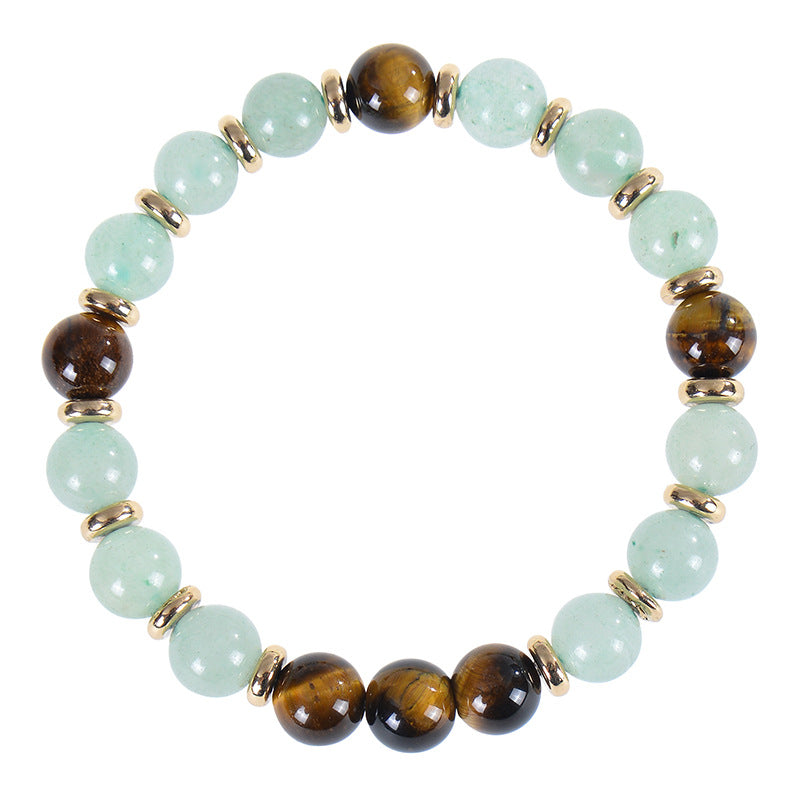 Elastic Tiger Eye Stone Bead Bracelet
