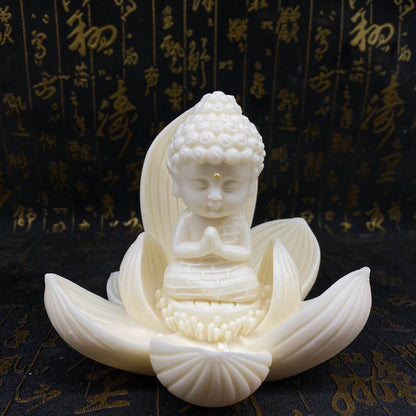 Lotus Crystal Ball Base with Buddha Ornament